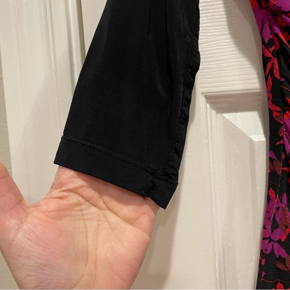 Vtg Y2K Just Cavalli Blouse Women’s 40 Small Black Floral Stretch Designer Italy - Picture 4 of 8